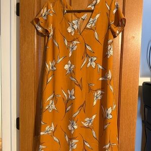 Floral Orange Dress LIKE NEW